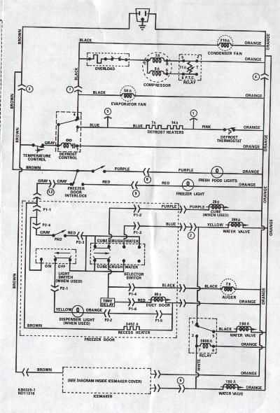 fridge wiring diagram