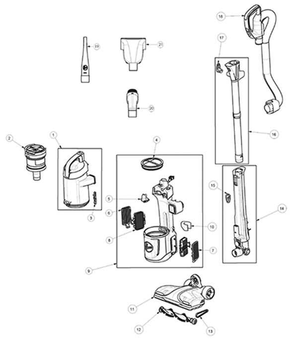 hoover windtunnel parts diagram