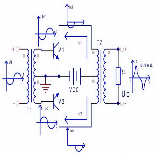 class b power amplifier circuit diagram
