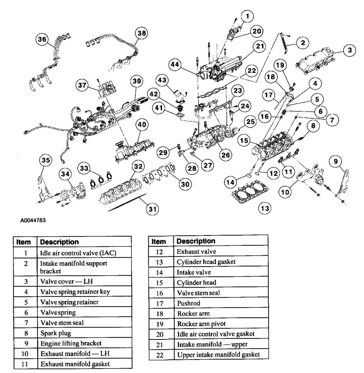 parts ford ranger engine diagram