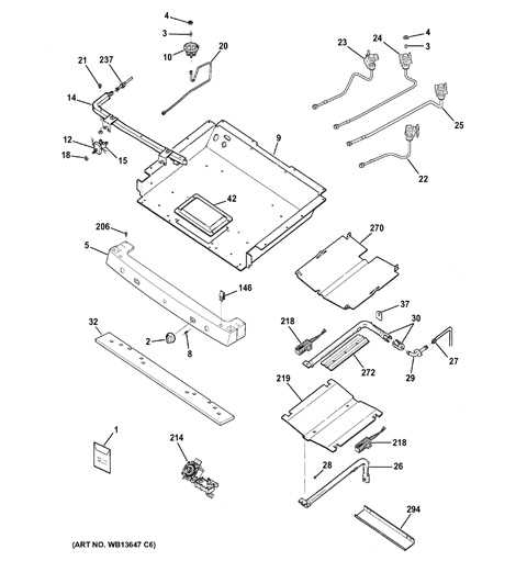 gas stove parts diagram