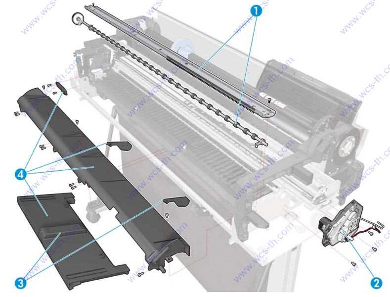 hp designjet t210 stand parts diagram