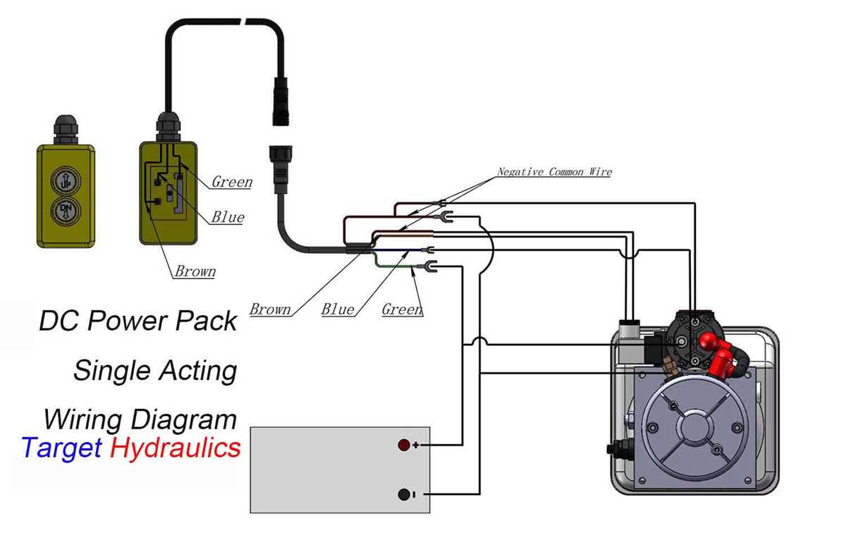 12 volt single acting hydraulic pump wiring diagram