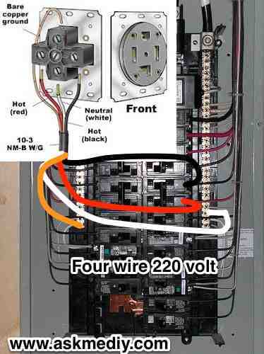 wiring diagram for a 220 plug