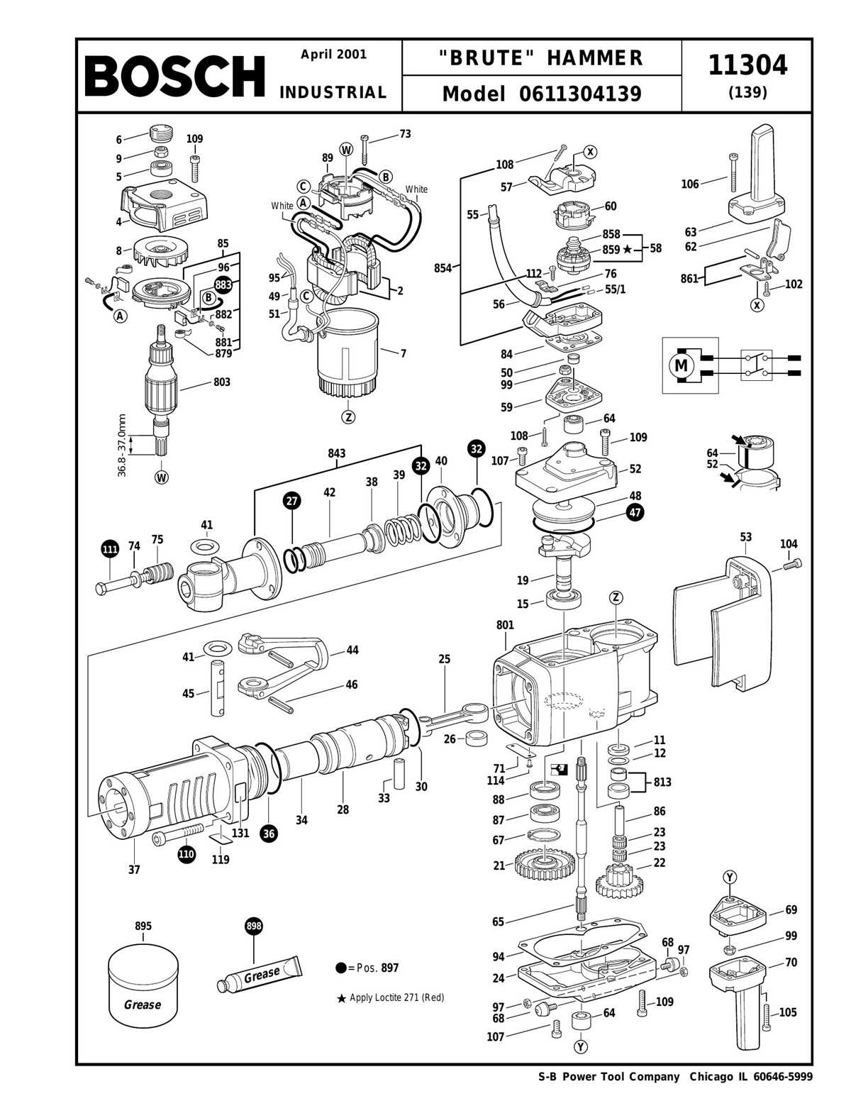 bosch brute jackhammer parts diagram