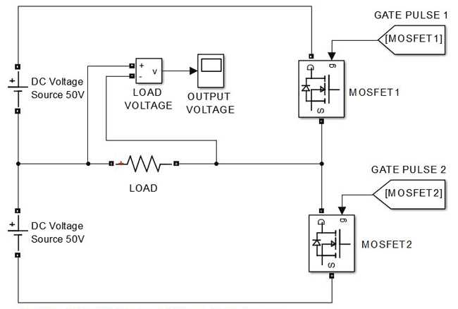 half bridge inverter circuit diagram