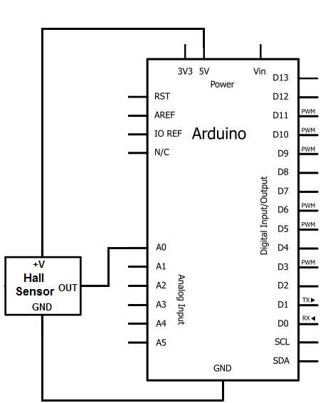 hall effect sensor circuit diagram