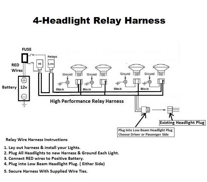 headlamp relay wiring diagram