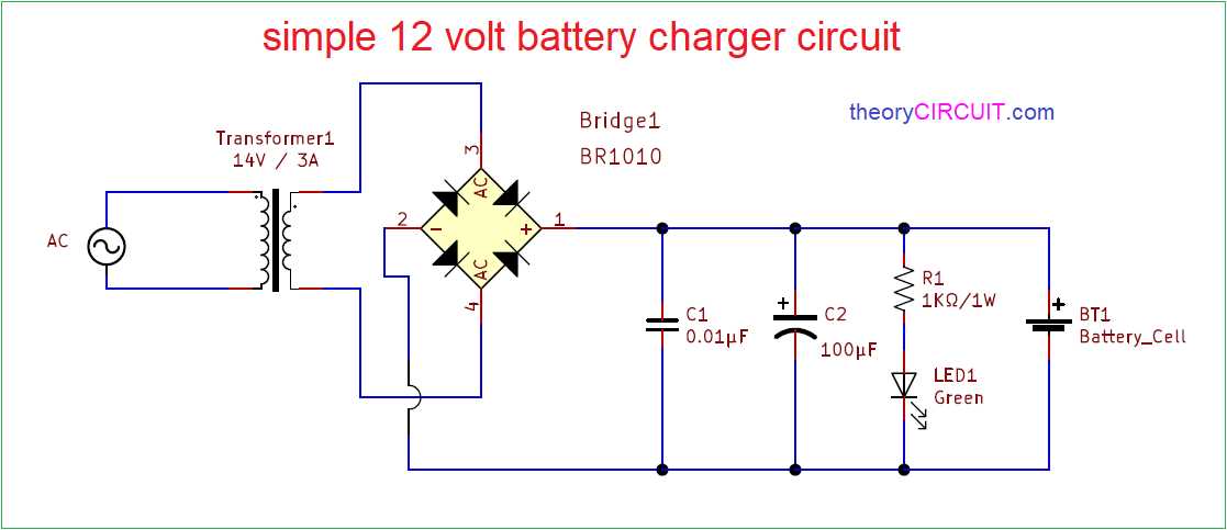 homemade 12v battery charger circuit diagram