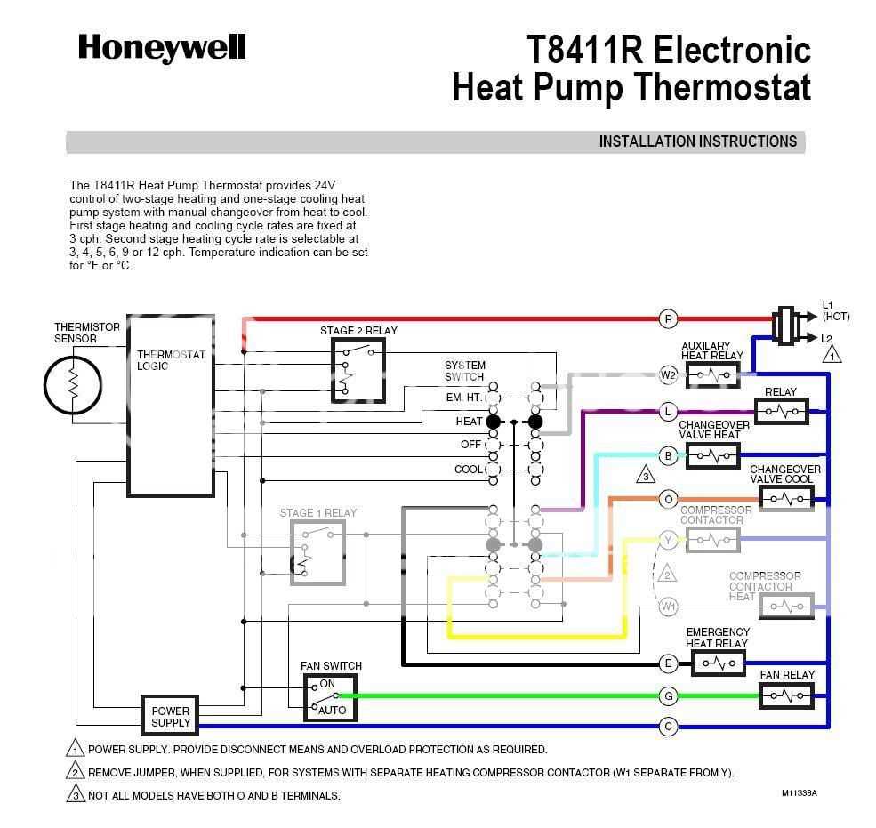 honeywell heat pump thermostat wiring diagram