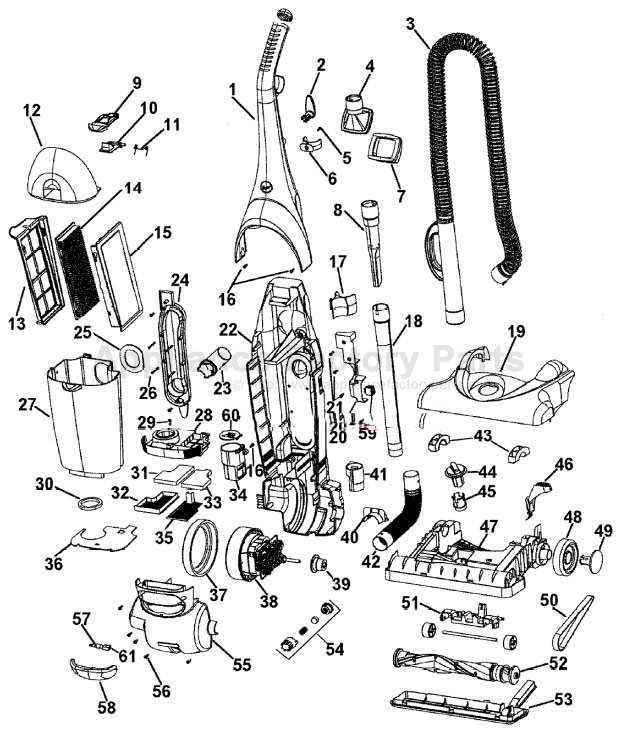 hoover windtunnel parts diagram