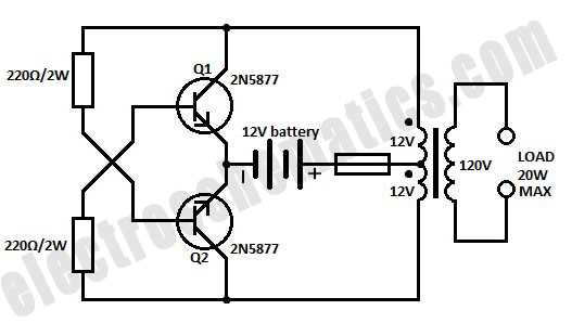 how to convert dc to ac circuit diagram how to convert dc to ac circuit diagram