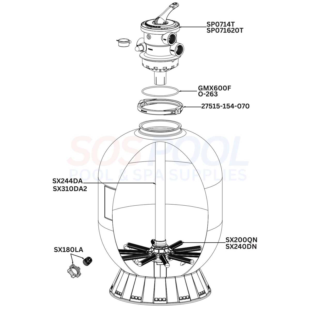hayward pro series sand filter parts diagram