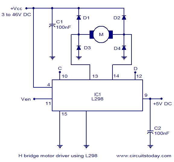 l298 motor driver circuit diagram
