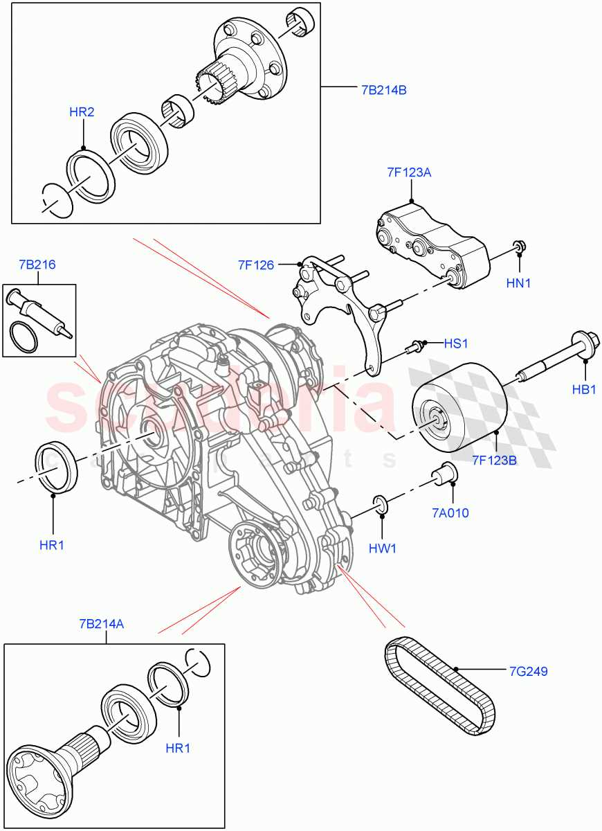 transfer case parts diagram