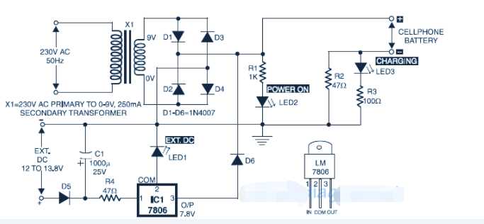 mobile phone charger circuit diagram mobile phone charger circuit diagram