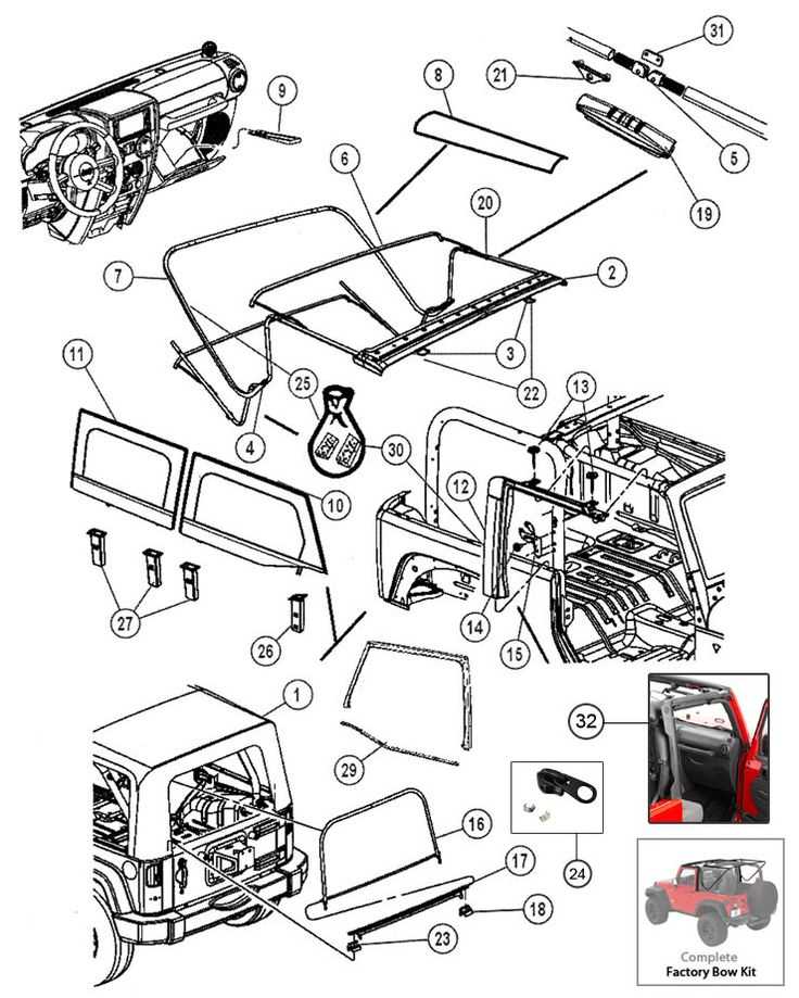jeep wrangler diagram parts