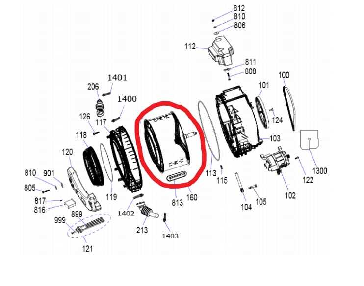 front load washing machine parts diagram