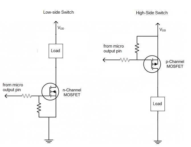 p channel mosfet switch circuit diagram