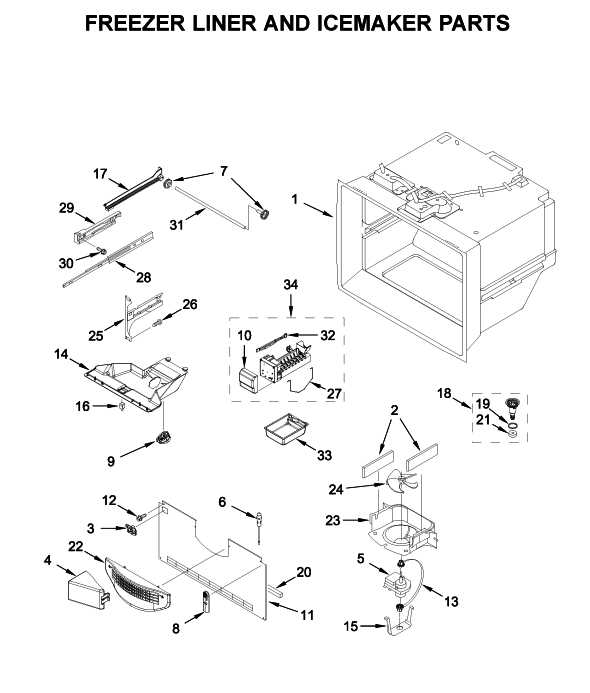 kitchenaid ice maker parts diagram