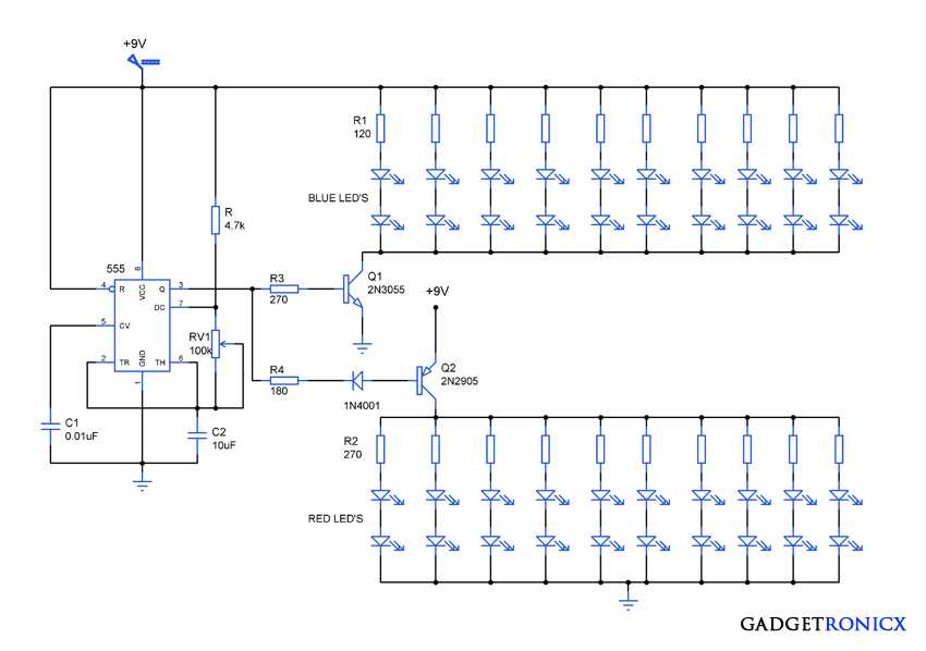 led ceiling light circuit diagram