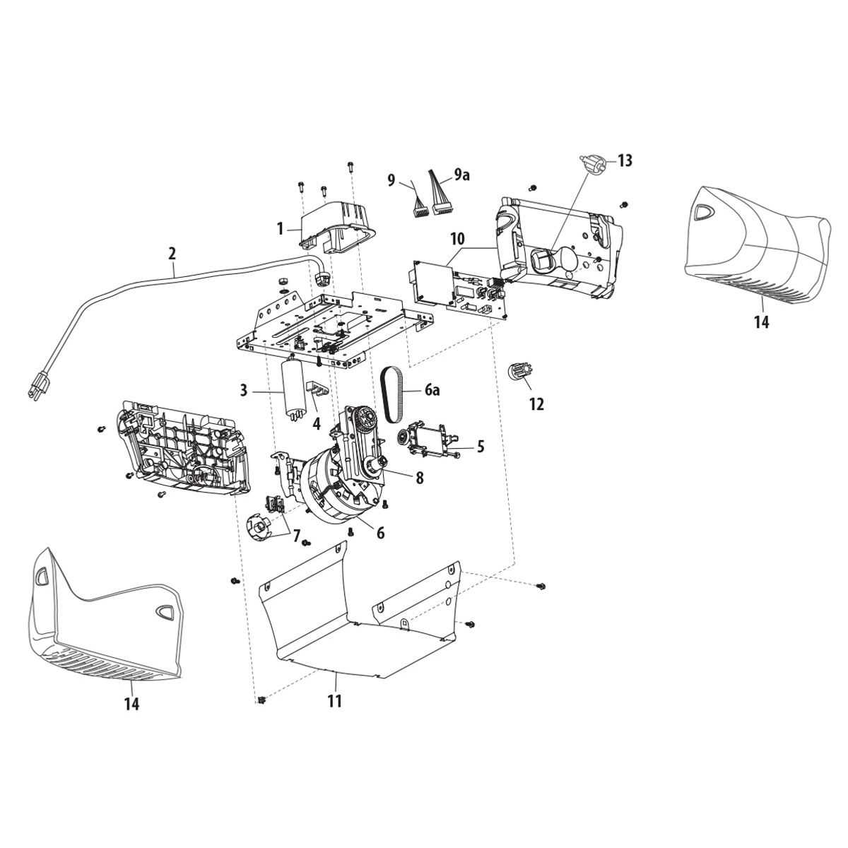 liftmaster garage door opener parts diagram