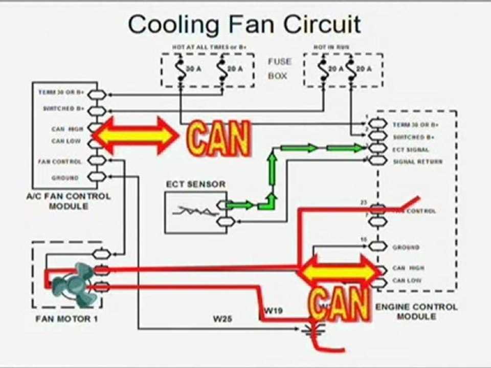 cooling fan circuit diagram