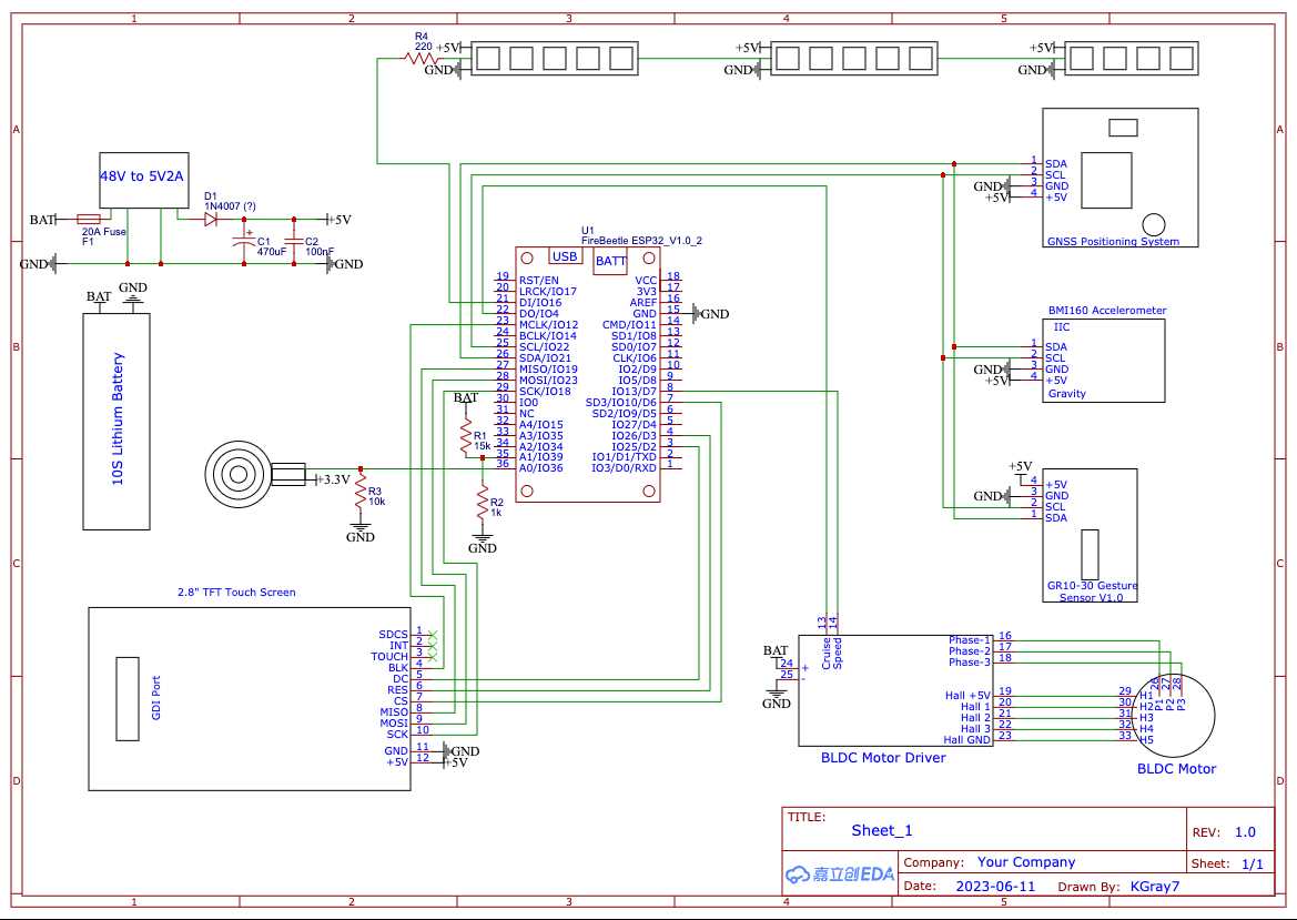 electric scooter circuit diagram