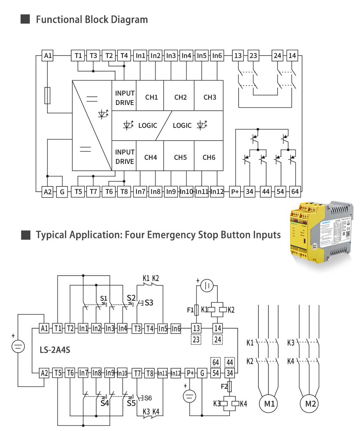 emergency stop button circuit diagram