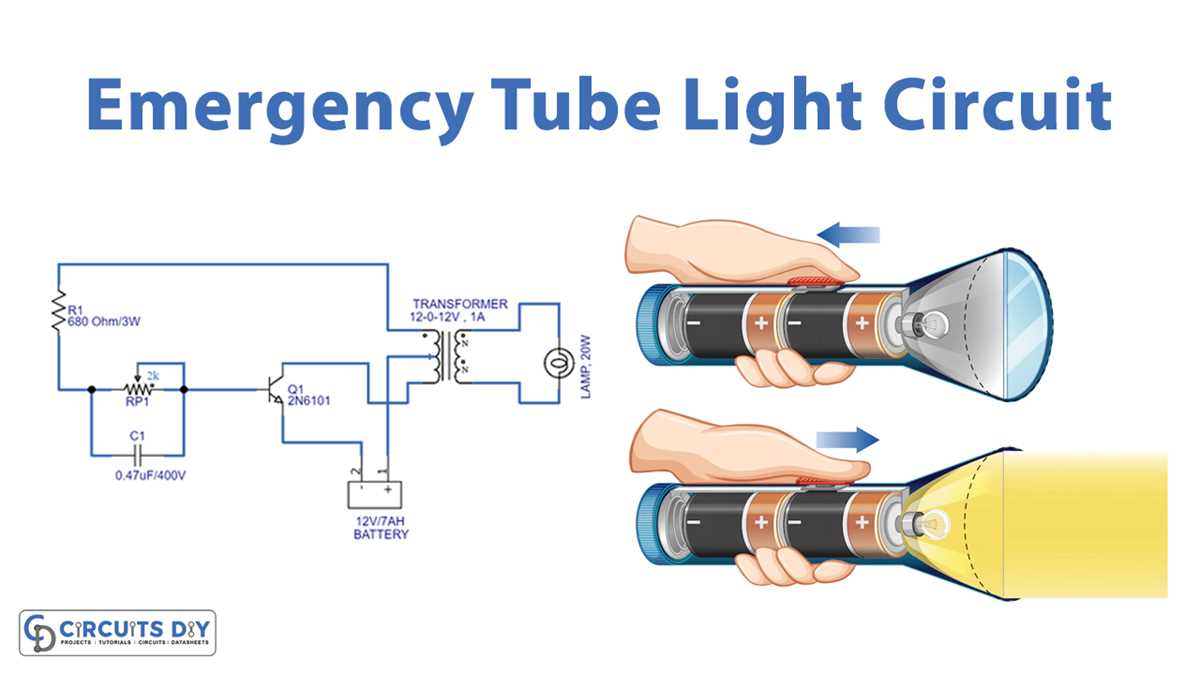 emergency light system circuit diagram