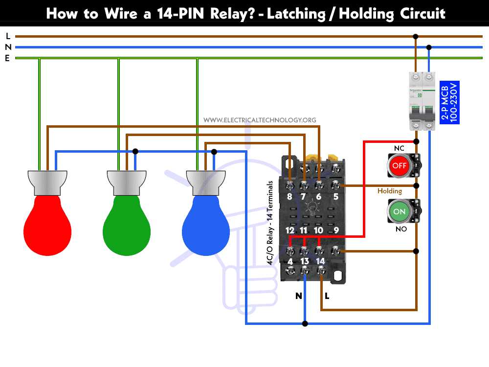 momentary relay circuit diagram
