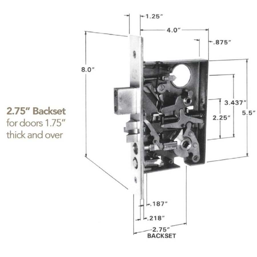 mortise lock parts diagram