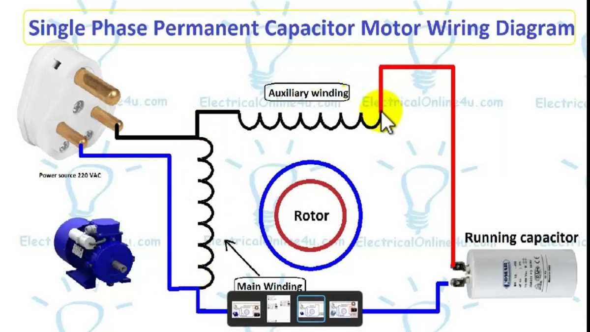 motor run capacitor wiring diagram