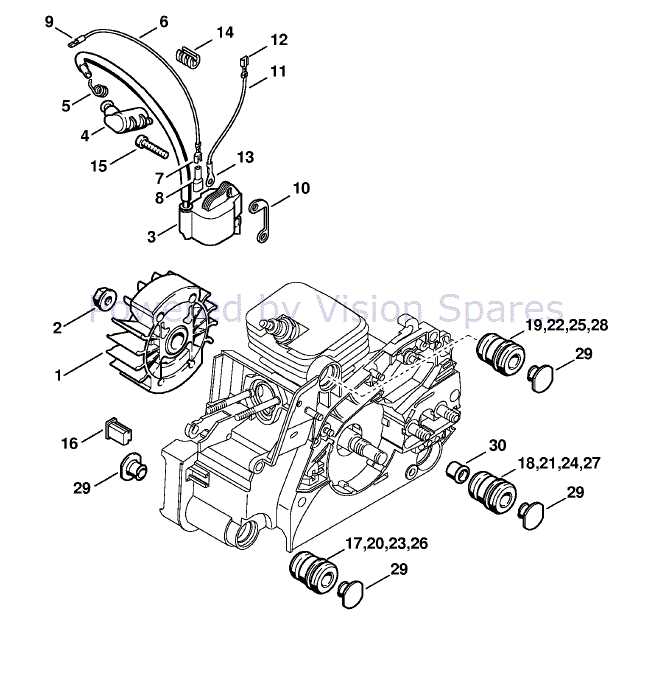 ms180c stihl ms180 chainsaw parts diagram