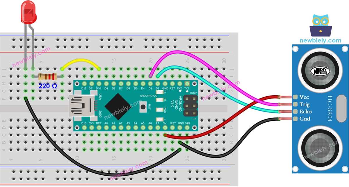 arduino led circuit diagram
