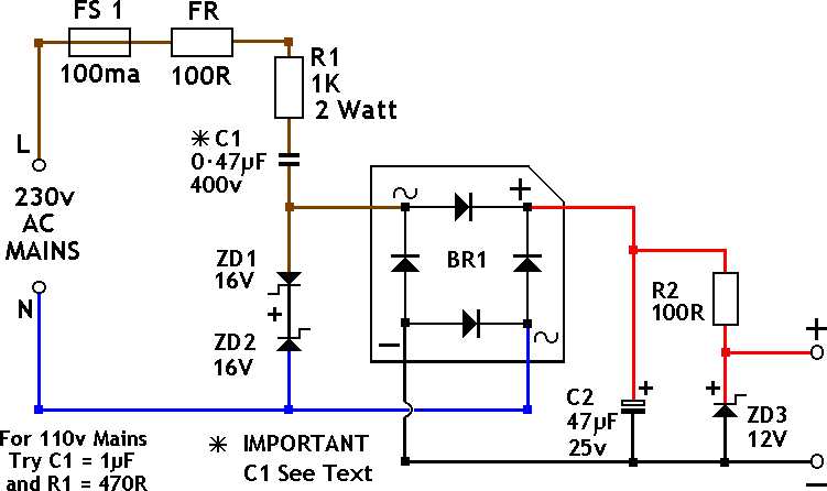 230vac to 24vdc power supply circuit diagram