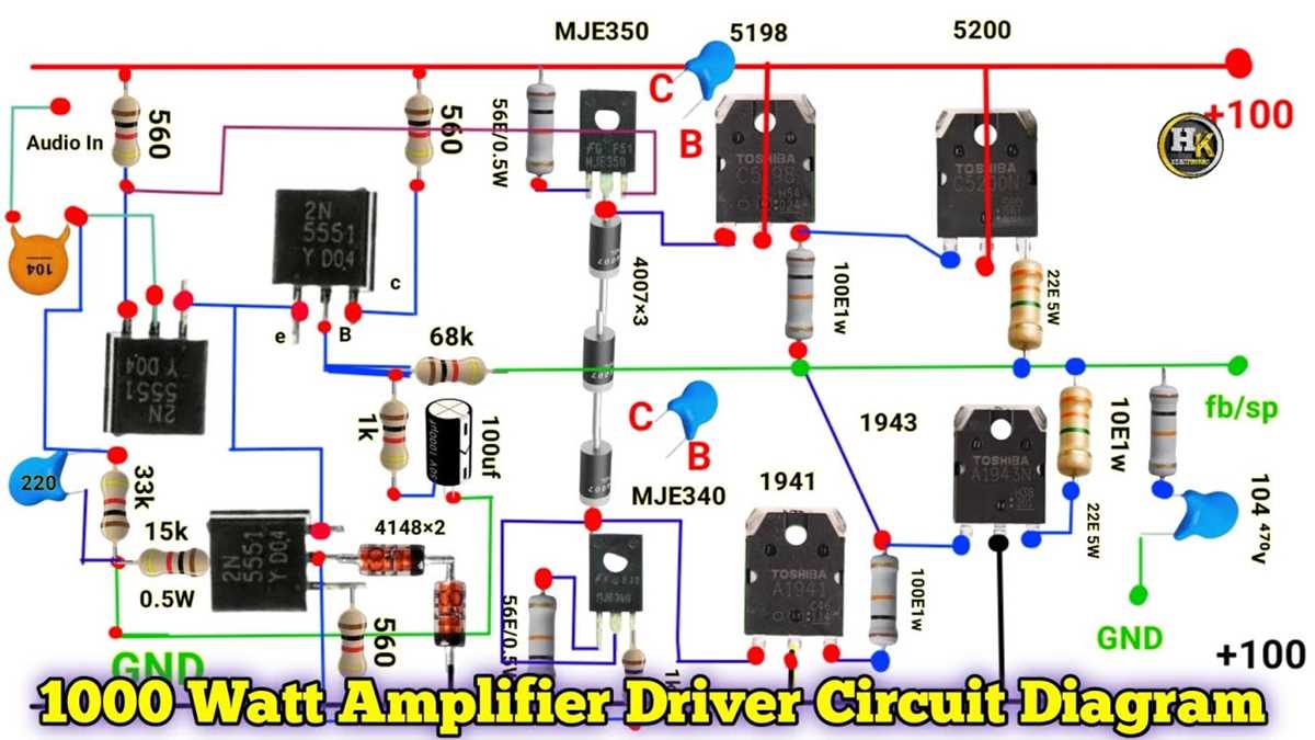 amplifier circuit diagram 1000w