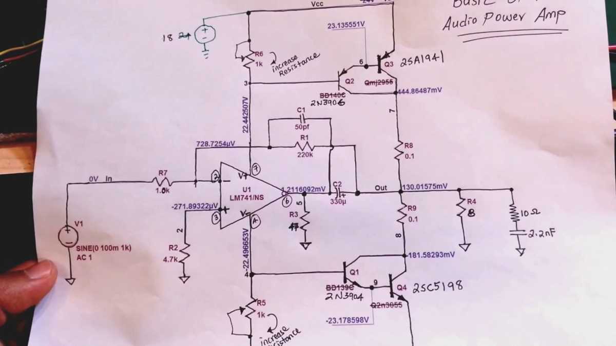 741 amplifier circuit diagram