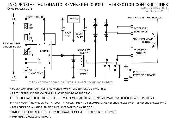 model railway controller circuit diagram