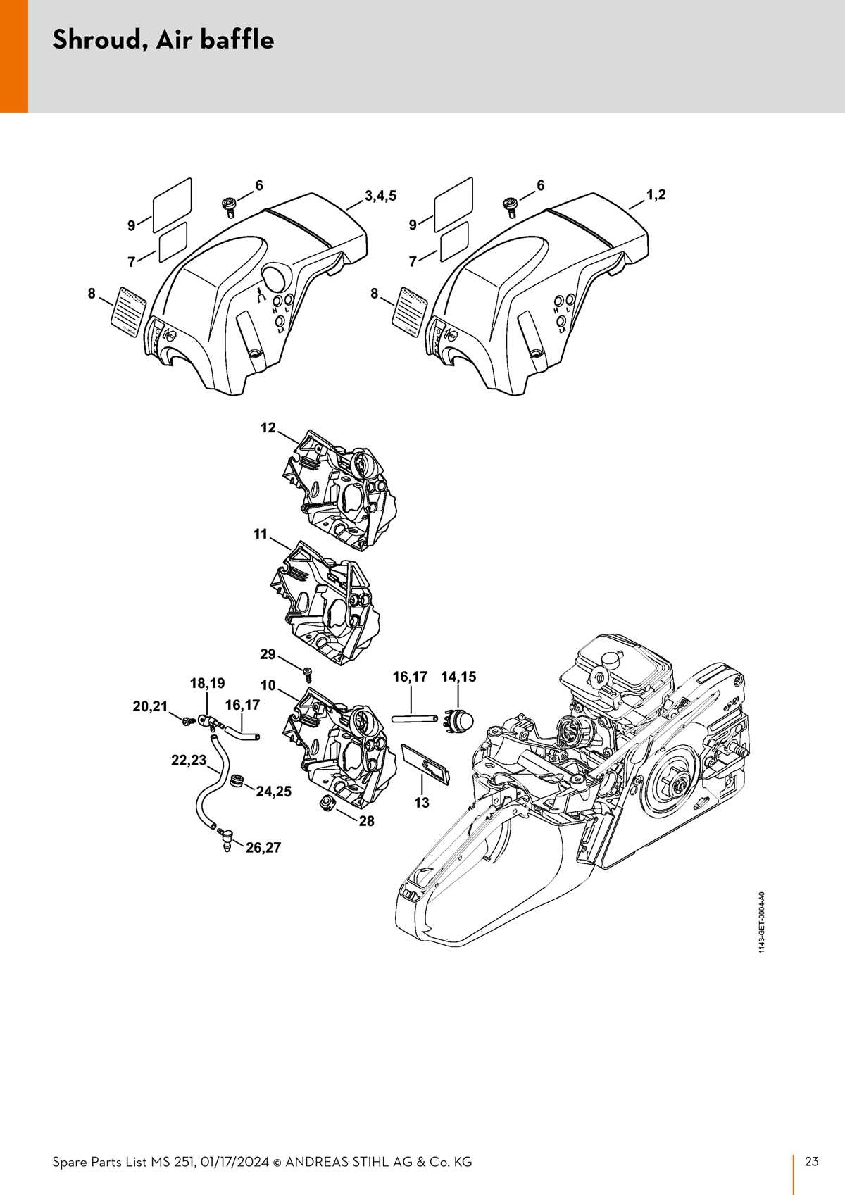 stihl ms251 parts diagram
