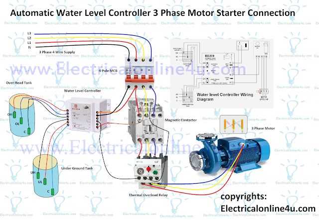automatic water pump controller circuit diagram