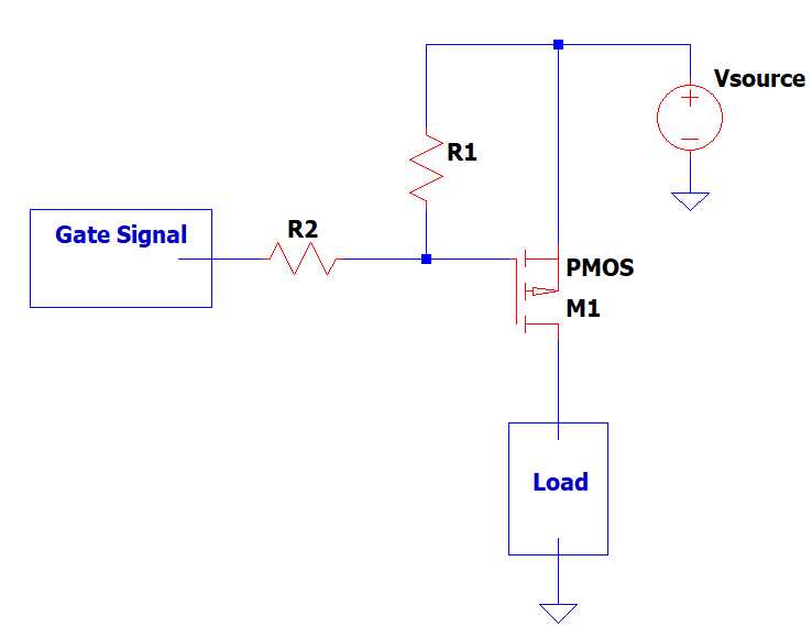 p channel mosfet switch circuit diagram