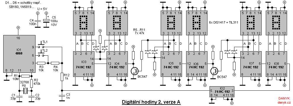 circuit diagram of a digital clock circuit diagram of a digital clock