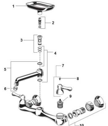 two handle kitchen faucet parts diagram