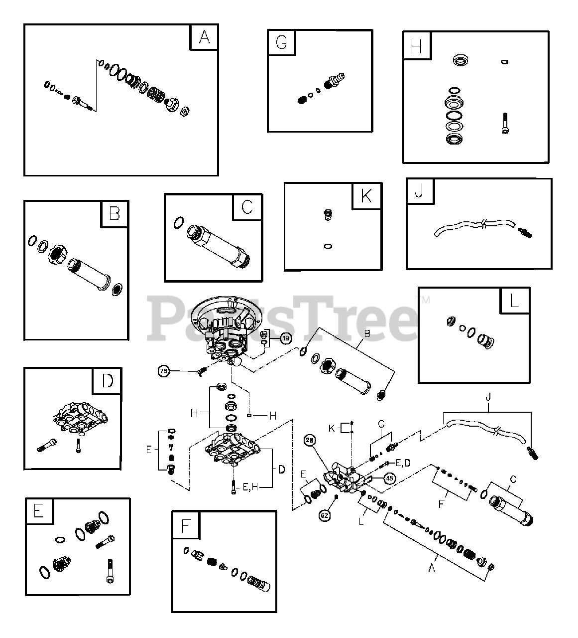 troy bilt 2800 psi pressure washer parts diagram