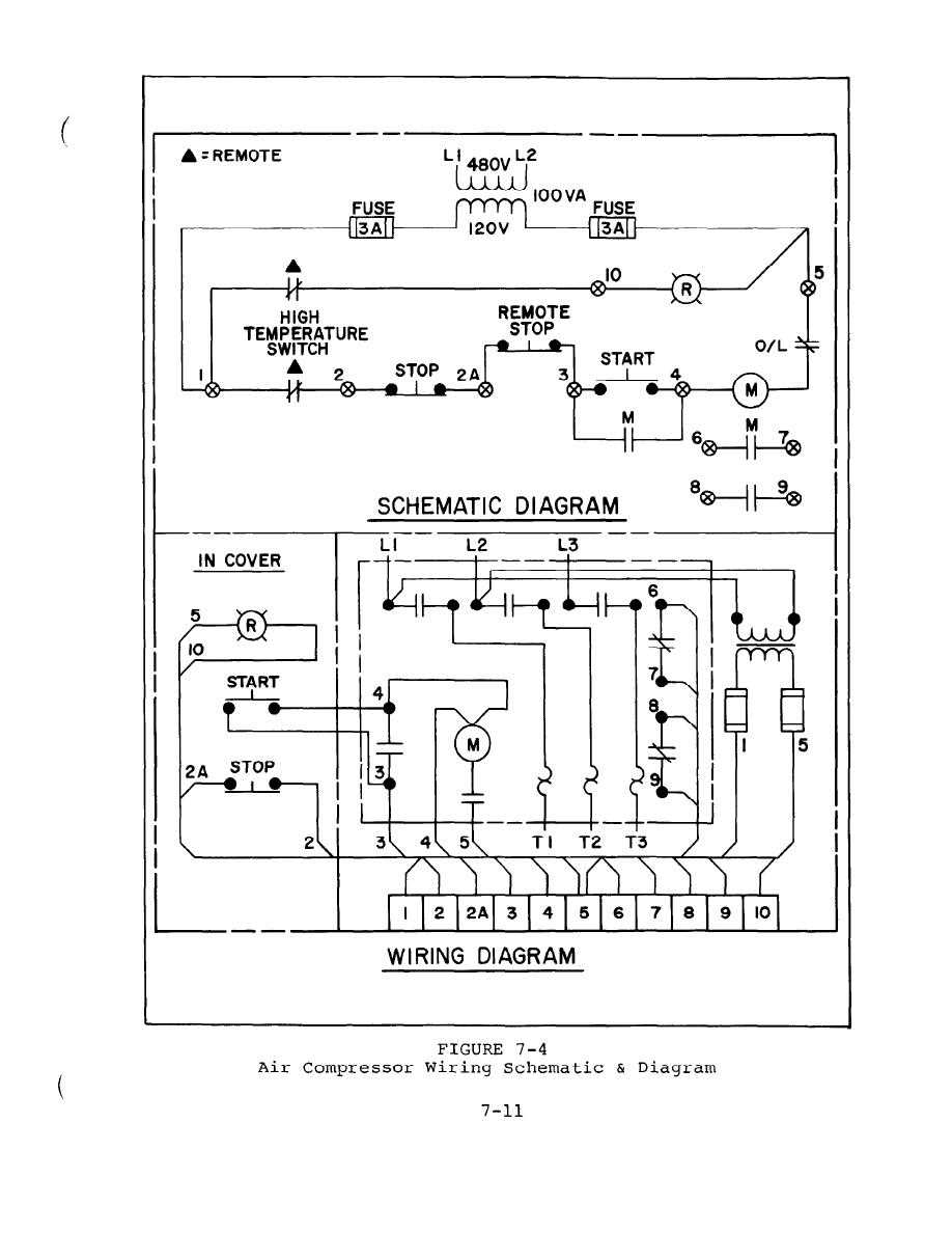 single phase air compressor wiring diagram