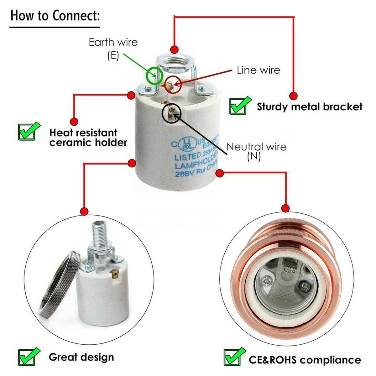 porcelain light socket wiring diagram