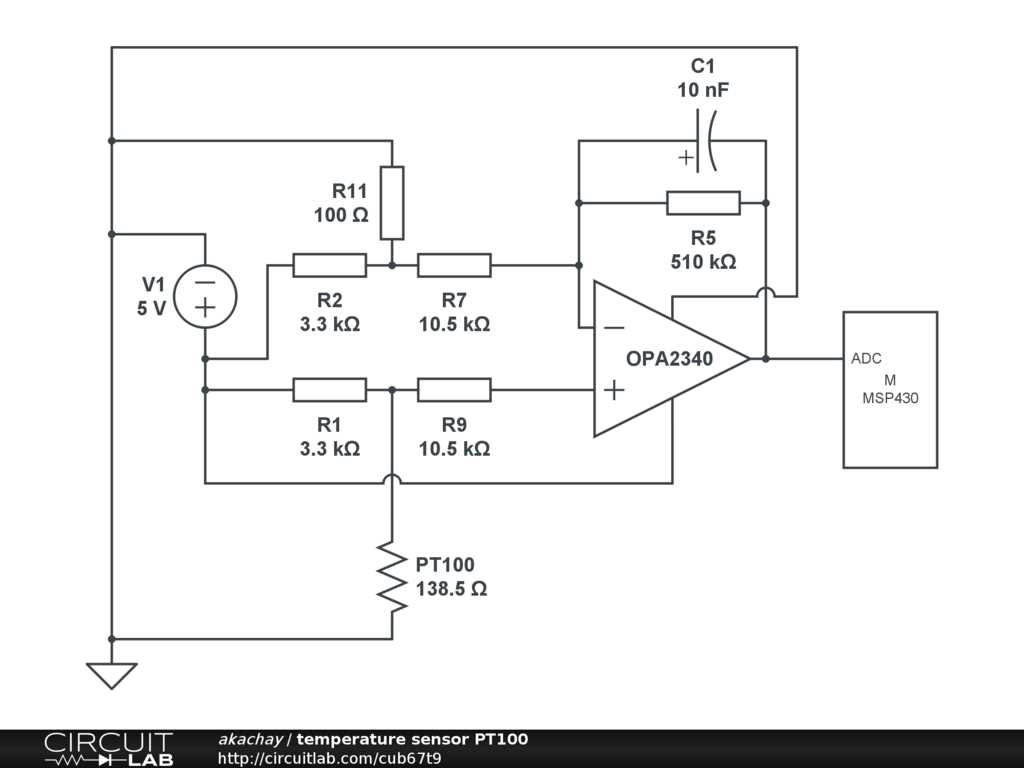 pt100 circuit diagram