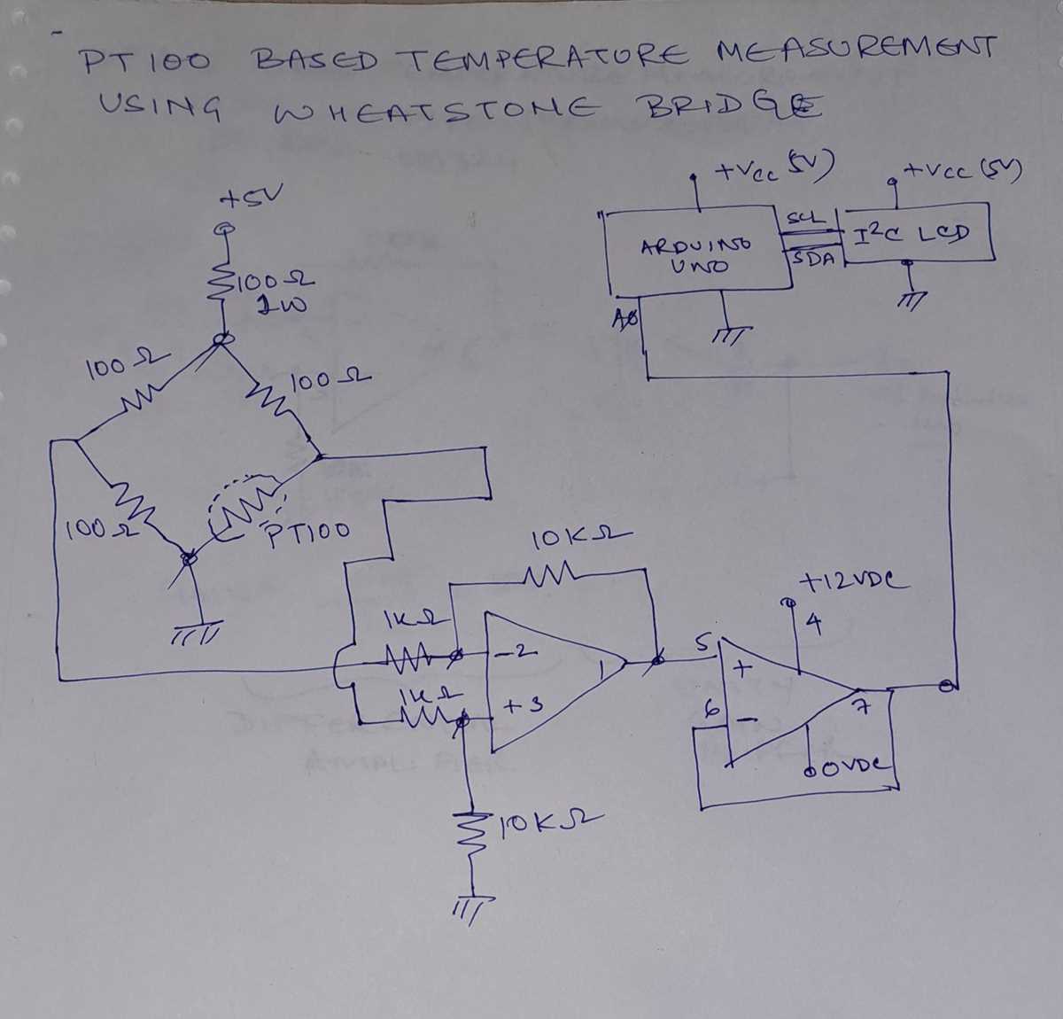 pt100 circuit diagram