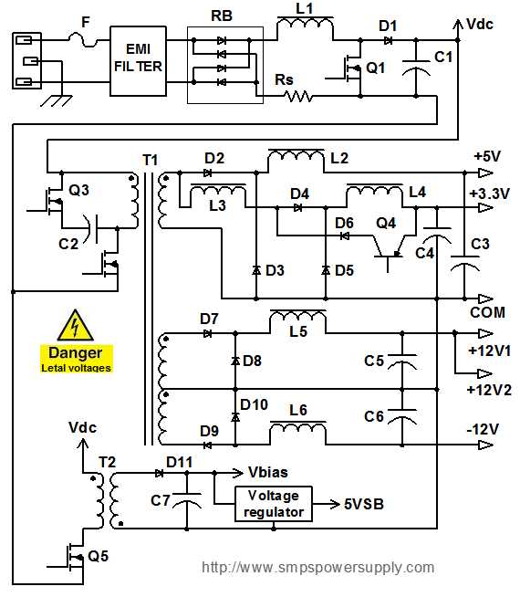 switch mode psu circuit diagram